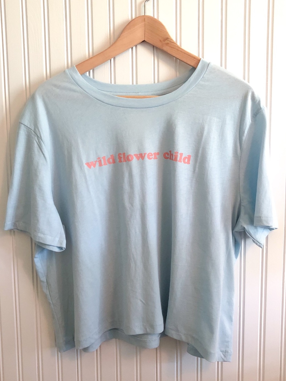 Billabong Light Blue Cropped Tee
